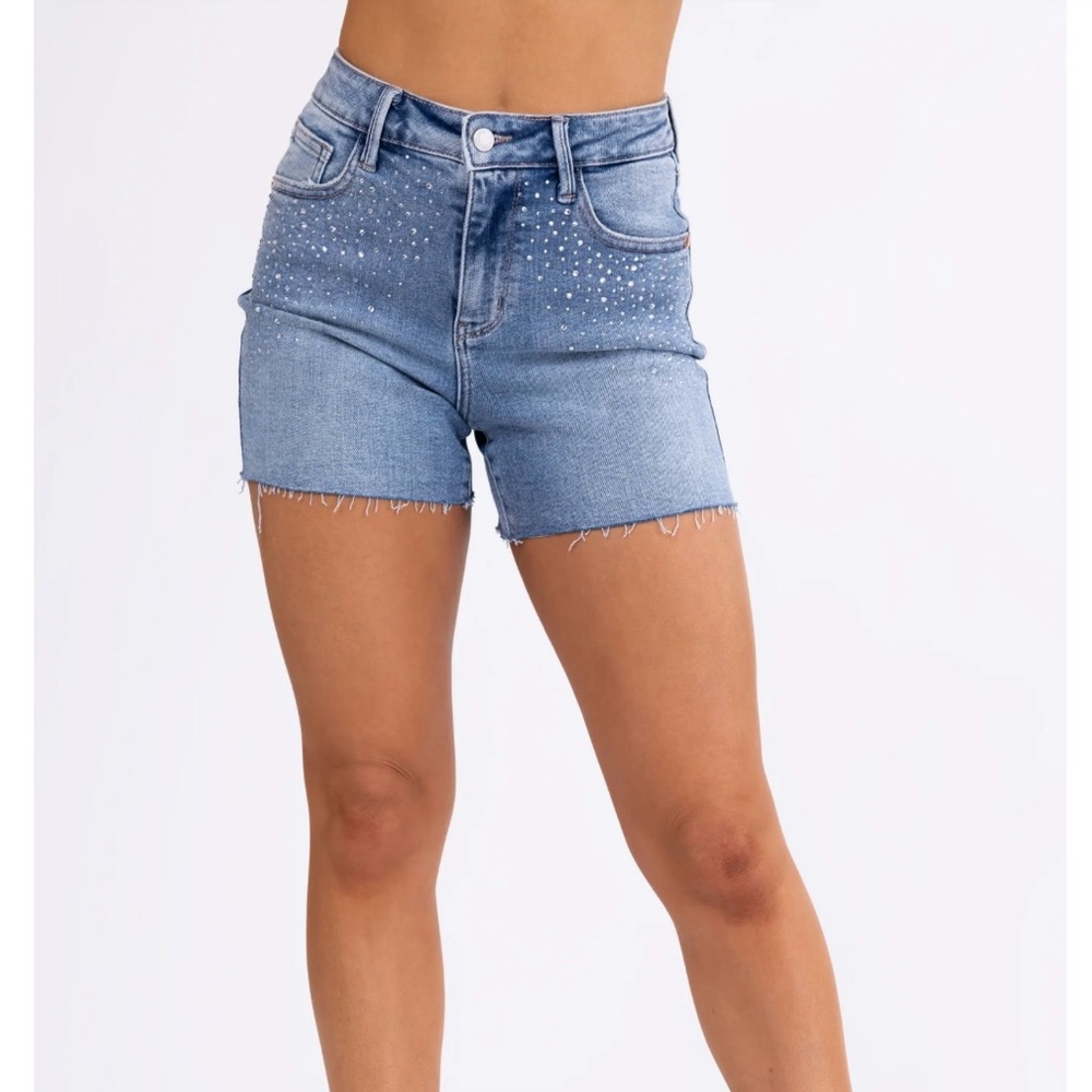 Judy Blue denim Rhinestone Embellished shorts